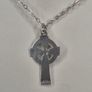 Vintage Sterling Silver Celtic Cross Pendant Necklace Image 3