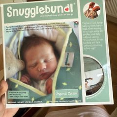 Snugglebundl The Baby Blanket with Handles, Grey Star