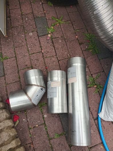 new stove flue liner, heart,fittings etc