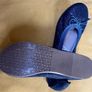 Next navy glitter ballet style shoes size 1UK/33euro Image 3