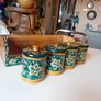 Vintage wooden tea coffee jars Image 3