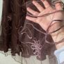 Monsoon brown bandeau tulle dress with embroidery + beading detail and matching bolero Image 9