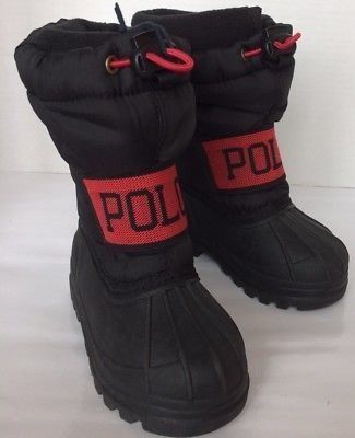 Ralph Lauren Polo Black Waterproof Snow Boots
