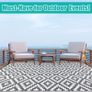 Outdoor Rug, 180 x 120cm Waterproof Picnic Blanket Black Reversible Floor Mat Recycled UV Resistant Rugs Camping Woven Plastic Straw Mats Indoor Rug for Garden RV Patio Deck Balcony BBQ Beach Image 3