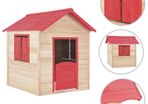 Kids Play House Fir Wood Red