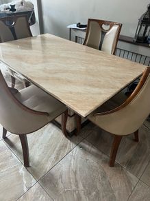 Marble table and 4 chairs