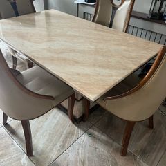 Marble table and 4 chairs