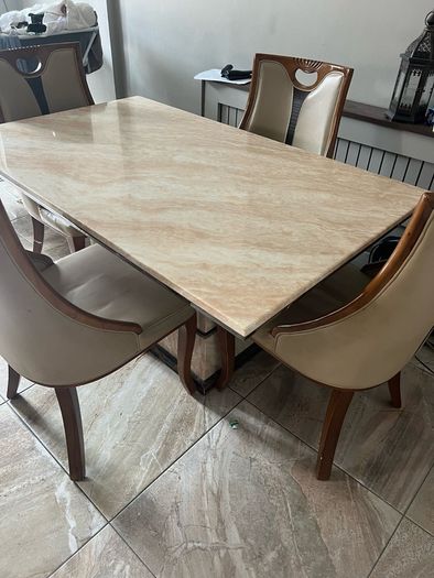 Marble table and 4 chairs