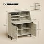 Industrial Secretary Desk with Shelves and Metal Frame 100 cm Natural Wood and Black Image 3