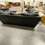 Black Faux Leather Corner Sofa Image 4