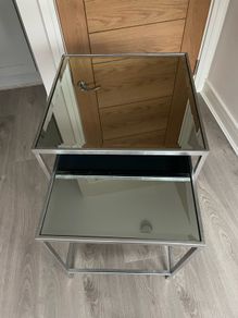 mirror glass tables