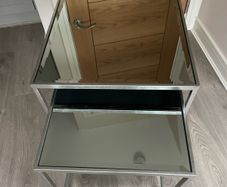 mirror glass tables
