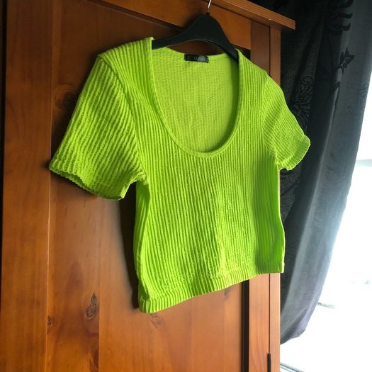 Luminous Green crop top