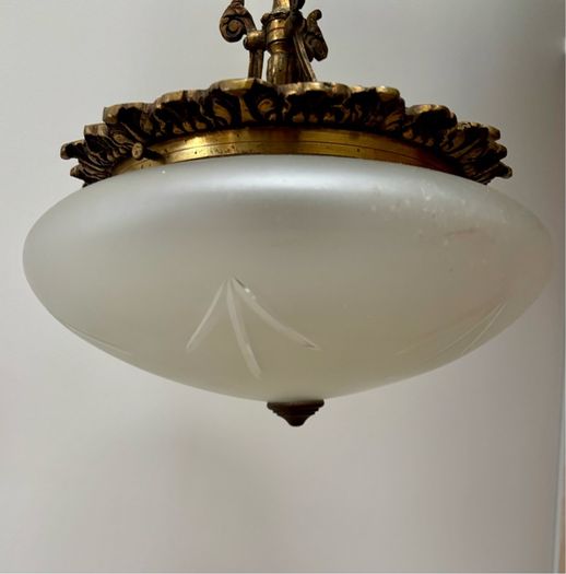 Antique Victorian Cherub Ceiling Light