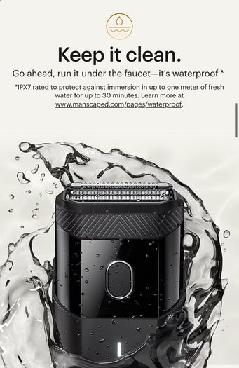 MANSCAPED The Handyman Compact Face Shaver  Portable Mens Travel Facial Hair Groomer USB C Rechargeable Electric Razor Waterproof Cordless Dual Action SkinSafe Long Hair Leveler  Foil Blades