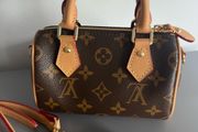 Brown flower mini bag