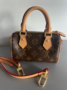 Brown flower mini bag