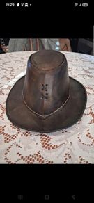 leather fedora hat