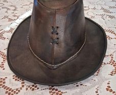 leather fedora hat