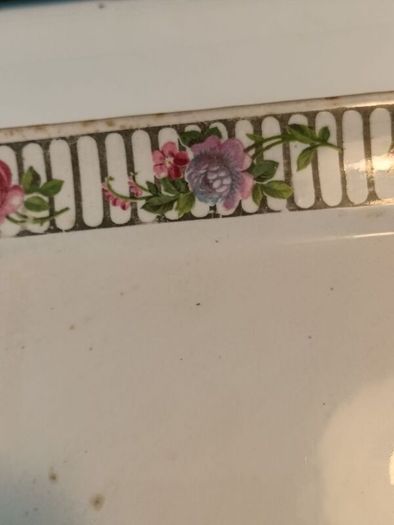 Henry Alcock Victorian Staffordshire Hand Painted Butter Dish