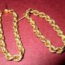 Vintage Hallmarked 9ct Gold Twisted Rope Earrings Image 7