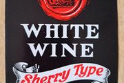 Vintage  Sherry type white wine label