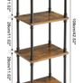Ladder Shelf,4-Tier Storage Shelves,Small Bookshelf,Shelving Unit with Metal Frame,Vintage Industrial Plant Display Stand,Bookcase for Living Room, Home Office (FREE POSTAGE) Image 4