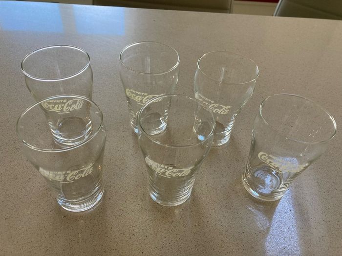 Coca Cola rare set of Mini Italian glasses 50's 60's