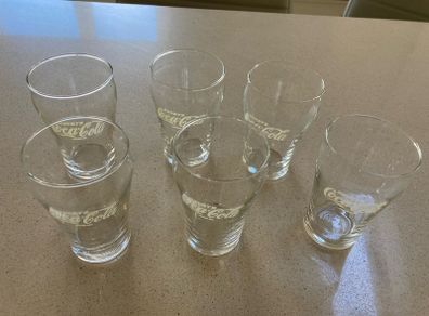 Coca Cola rare set of Mini Italian glasses 50's 60's