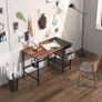 Computer Desk, Office Work Desk for student and worker, Writing Desk with drawer and Headphone Hook, Laptop Table with shelves, Modern Style Desks for Bedroom, Home, Office 100x50x75cm (FREE POSTAGE) Image 3