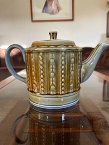 Mid Century Collectible Irish Porcelain Wade Celtic Design Teapot by James Borsey