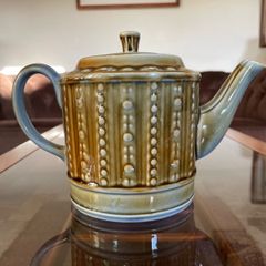 Mid Century Collectible Irish Porcelain Wade Celtic Design Teapot by James Borsey