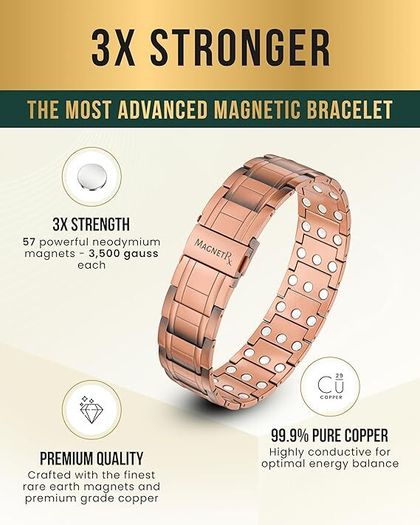 Copper bracelet with magnets - New In Box