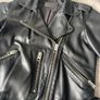 AllSaints Balfern Black Leather Biker Jacket Size8 Image 3