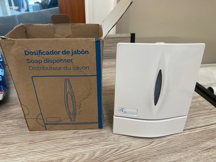 Brand New Blue Roll Dispenser & Hand Soap Dispenser - Can Deliver