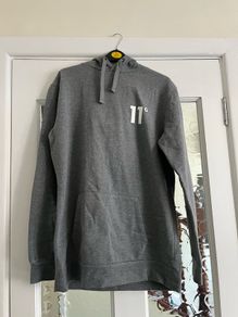 Men's Grey 11 degrees hoodie jumper size medium