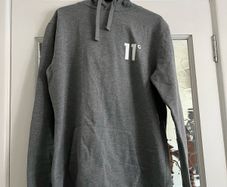 Men's Grey 11 degrees hoodie jumper size medium