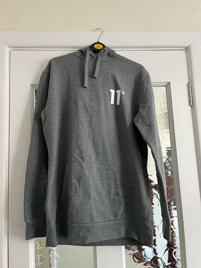 Men's Grey 11 degrees hoodie jumper size medium