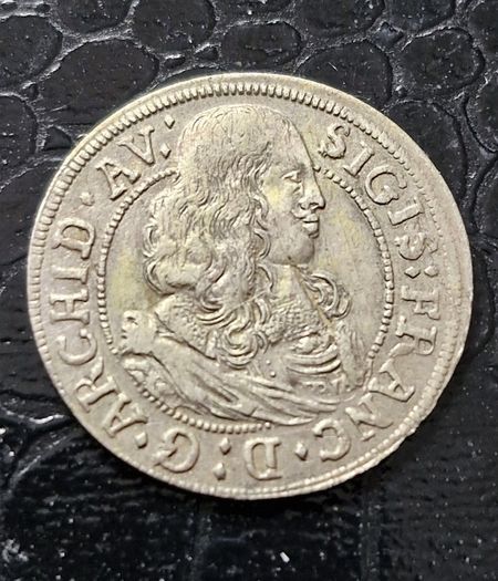 1664 Sigismund Francis Archduke of Further Austria at the hall of Tyrol silver coin