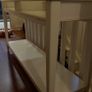 Console side board table white with glass top Image 2