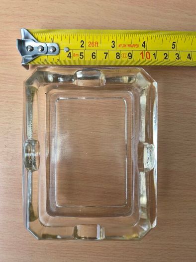 Clear Glass Cigar Rest Ashtray