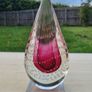 Murano transparent teardrop art glass paperweight (stopper) Image 4