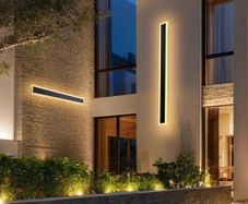 2 Pack, 1000 mm Long Strip Modern Exterior Wall Sconce Light Fixtures, 3000K Warm White, IP65 Waterproof Anti-Rust Outside Wall Mount Lighting, for House, Porch, Garage