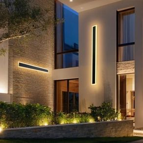 2 Pack, 1000 mm Long Strip Modern Exterior Wall Sconce Light Fixtures, 3000K Warm White, IP65 Waterproof Anti-Rust Outside Wall Mount Lighting, for House, Porch, Garage