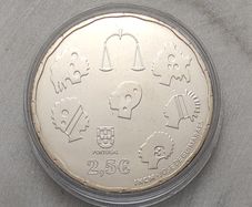 Portugal 2.5 Euro Base Metals Uncirculated Coin 2015 - 40 Years of the Ombudsman - Currency - Dates and Figures in the History of Portugal