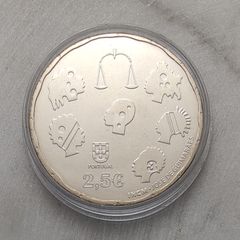 Portugal 2.5 Euro Base Metals Uncirculated Coin 2015 - 40 Years of the Ombudsman - Currency - Dates and Figures in the History of Portugal