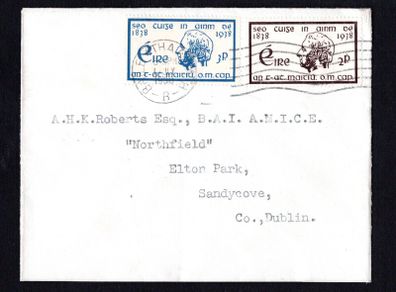 1938 Ireland Father Matthew (Centenary of the Temperance Crusade) Commemorative Stamps Typed addressed First Day Cover (FDC) with Baile Atha Cliath (Dublin) cancel