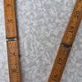 Antique 24 2FT Wood & Brass Pocket Ruler No. 25P Image 6