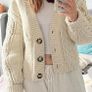 Cream knit Cardigan Image 2