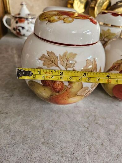 Set of stunning vintage lidded jars